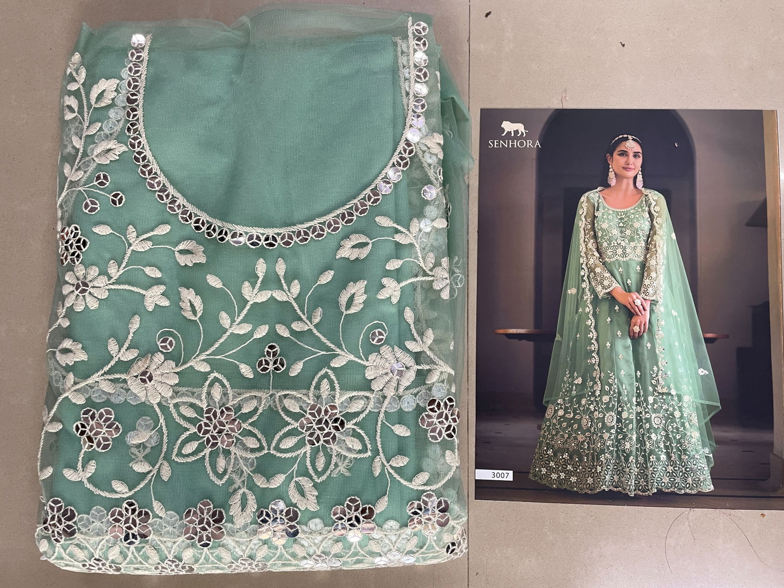 Senhora By Sarika Butterfly Net Gown Dress Material Catalog
